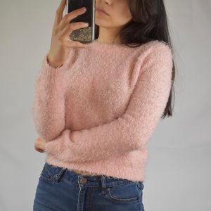 Fluffy pink sweatshirt